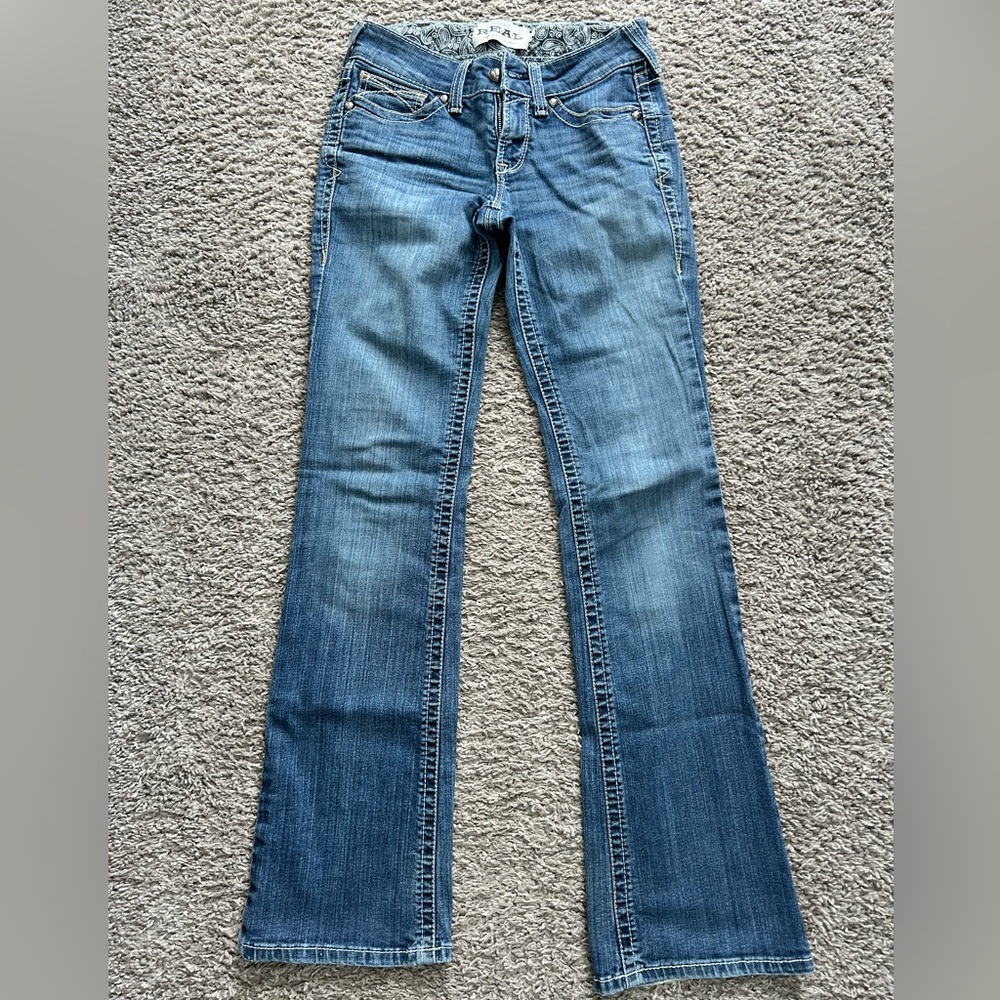 Ariat REAL Mid-Rise Boot Cut Jeans, 26L